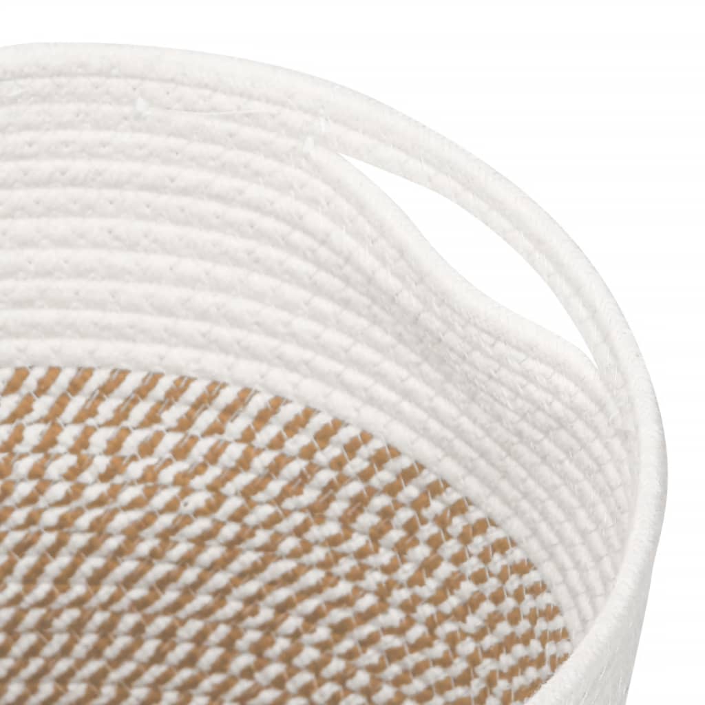opbevaringskurve 2 stk. Ø28x28 cm bomuld brun og hvid