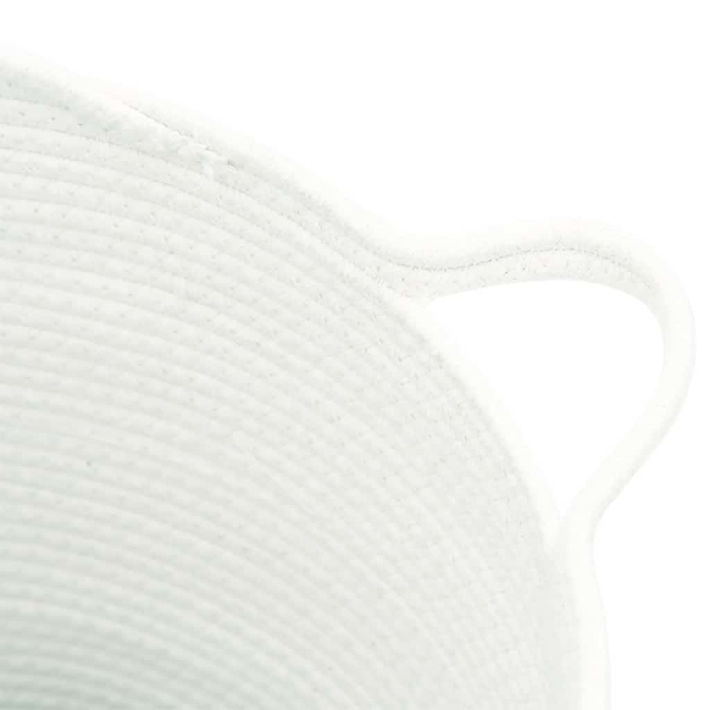 opbevaringskurv Ø38x36 cm bomuld hvid