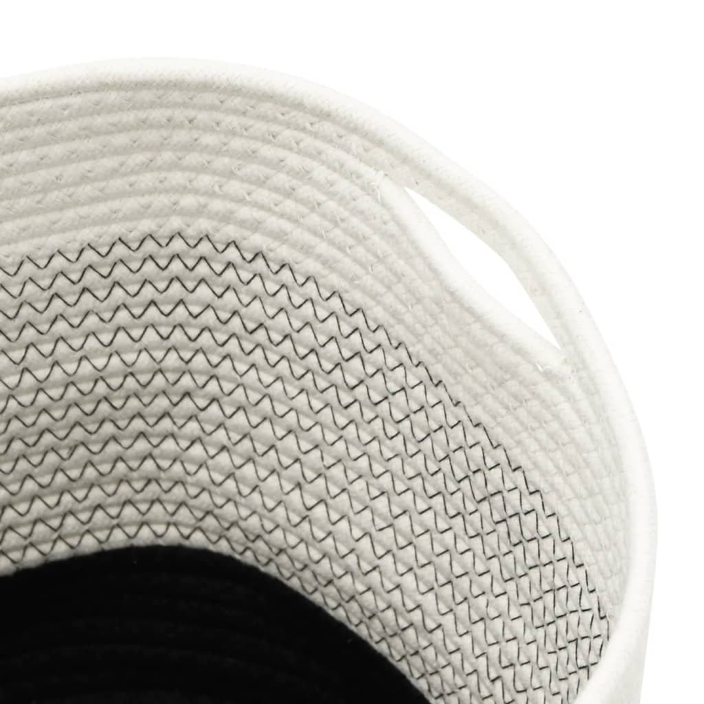 opbevaringskurve 2 stk. bomuld hvid og sort