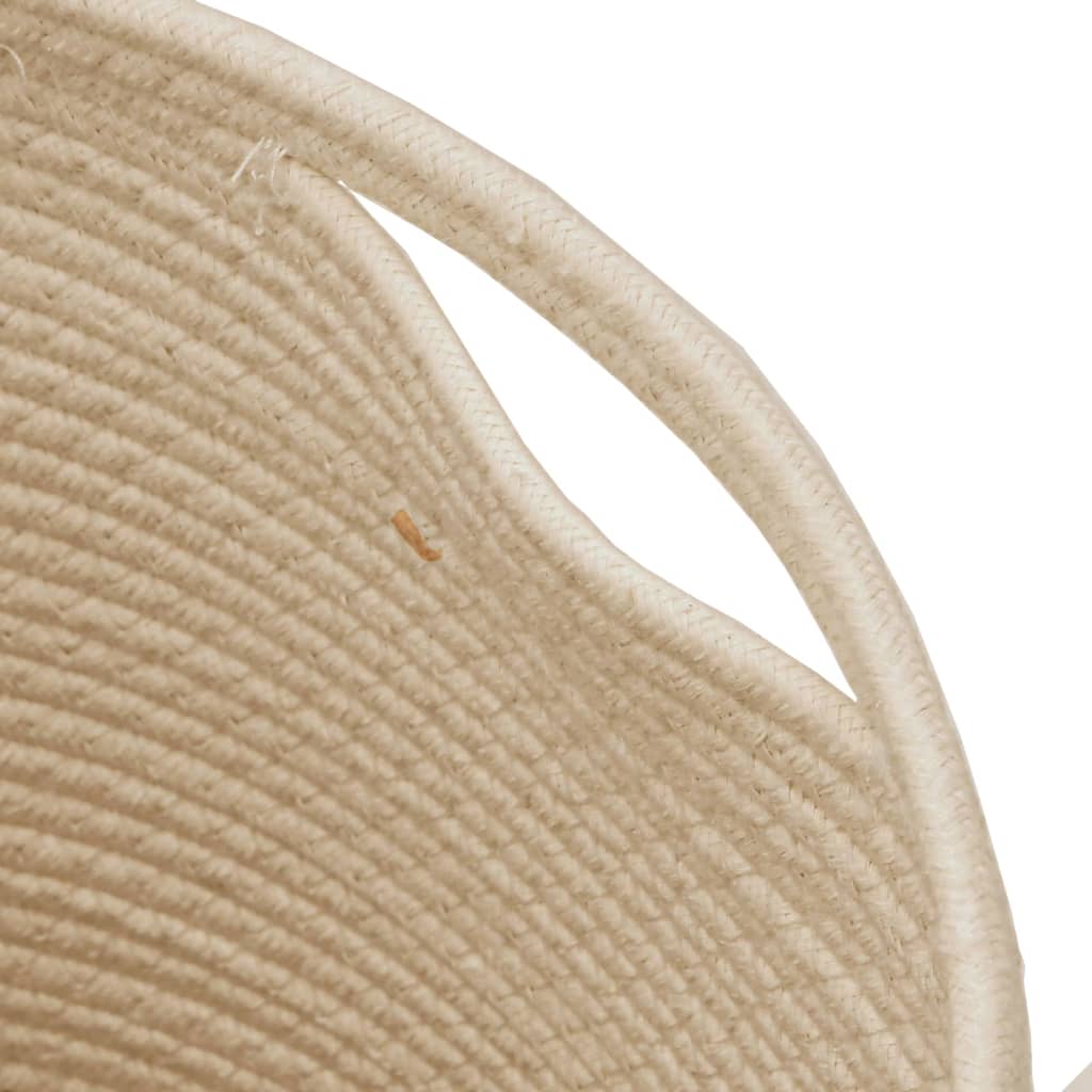 opbevaringskurv med låg Ø37x50 bomuld sort og beige