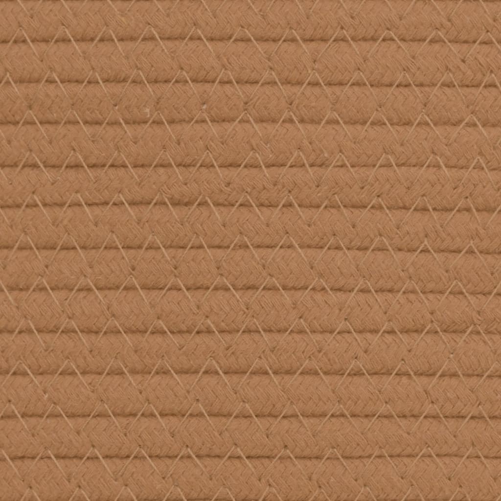 opbevaringskurv Ø49x65 cm bomuld brun og hvid