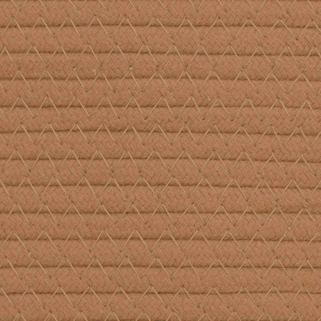 opbevaringskurv Ø40x35 cm bomuld brun