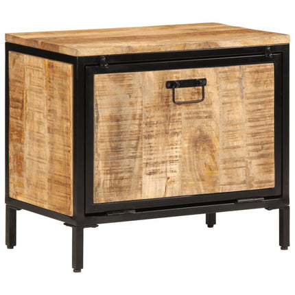 skoskab 60x35x53 cm massivt ru mangotræ