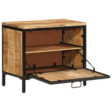 skoskab 60x35x53 cm massivt ru mangotræ