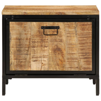 skoskab 60x35x53 cm massivt ru mangotræ