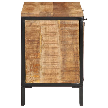 skoskab 60x35x53 cm massivt ru mangotræ