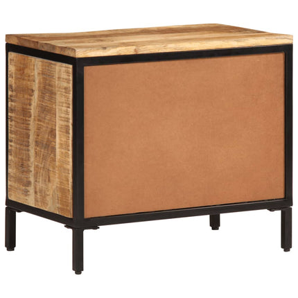 skoskab 60x35x53 cm massivt ru mangotræ