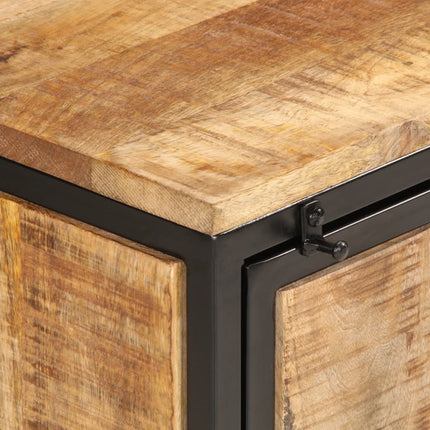 skoskab 60x35x53 cm massivt ru mangotræ