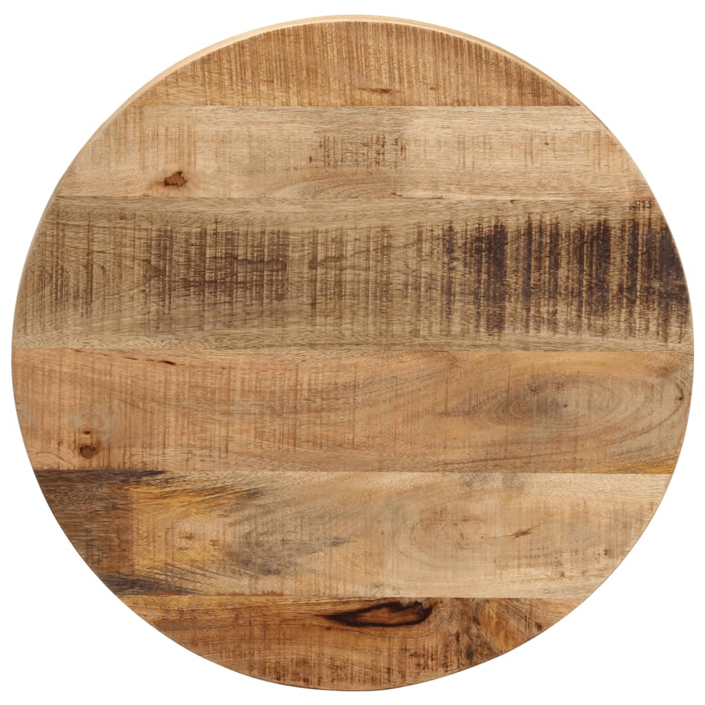 bordplade Ø50x2,5 cm rund massivt ru mangotræ billede