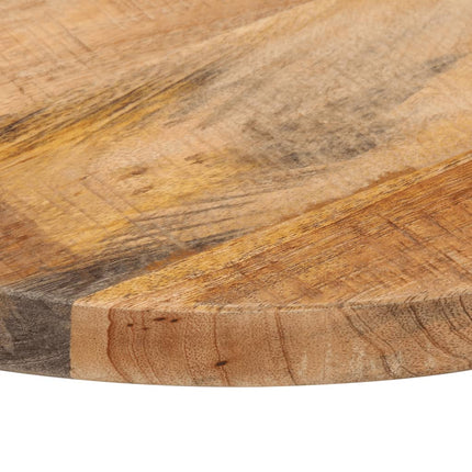 bordplade Ø50x2,5 cm rund massivt ru mangotræ