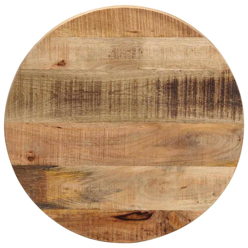 bordplade 50x3,8 cm rund massivt ru mangotr