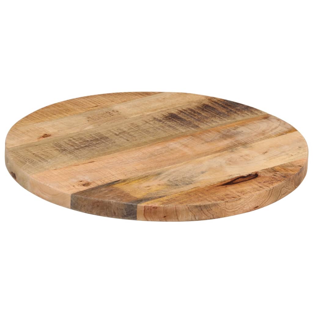 bordplade Ø60x1,5 cm rund massivt ru mangotræ