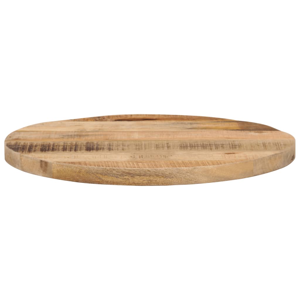 bordplade Ø60x1,5 cm rund massivt ru mangotræ