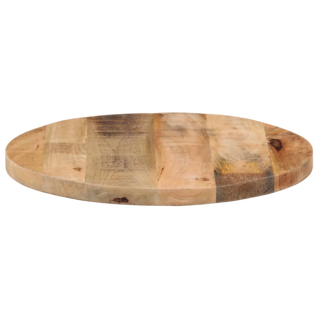 bordplade Ø60x1,5 cm rund massivt ru mangotræ