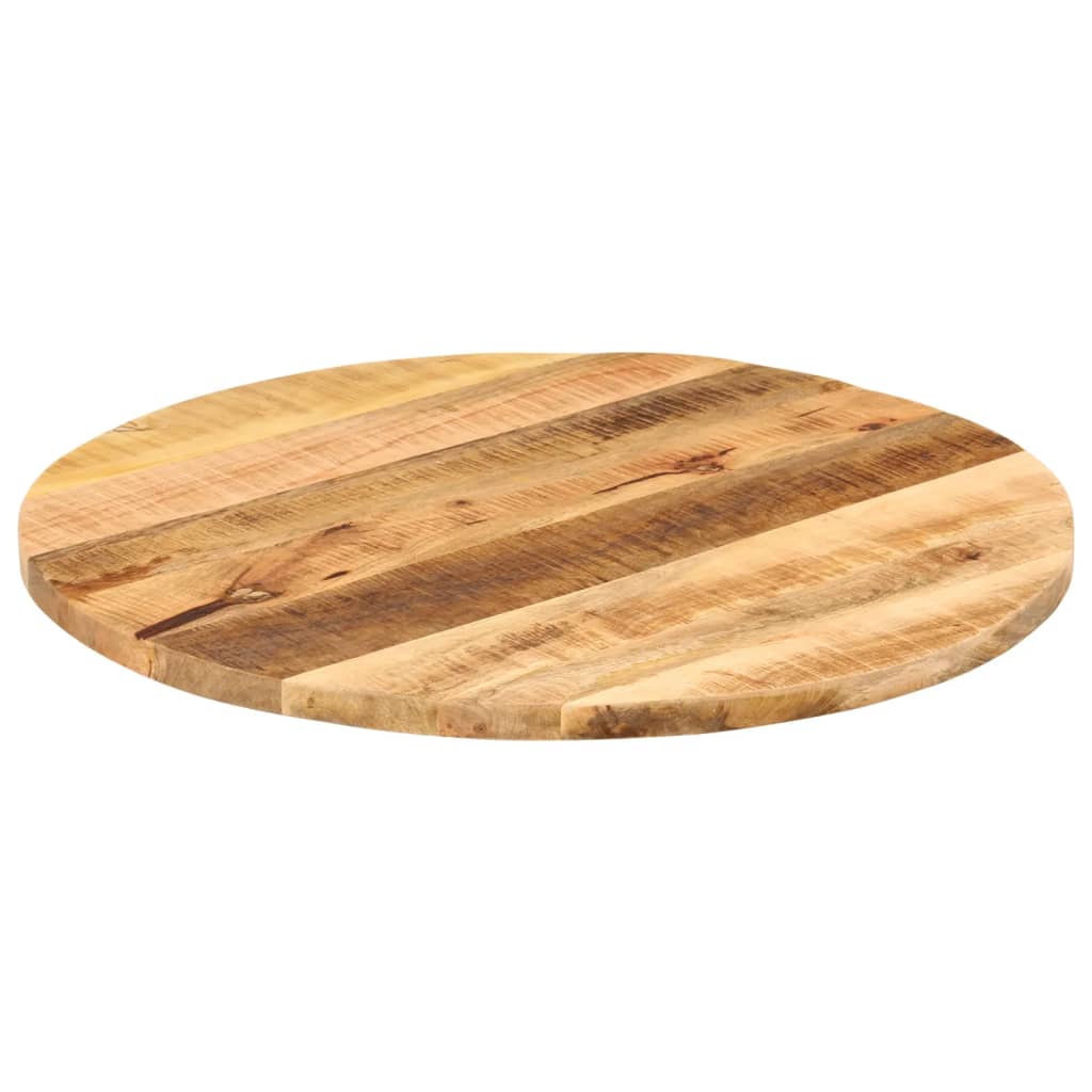 bordplade Ø70x1,5 cm rund massivt ru mangotræ