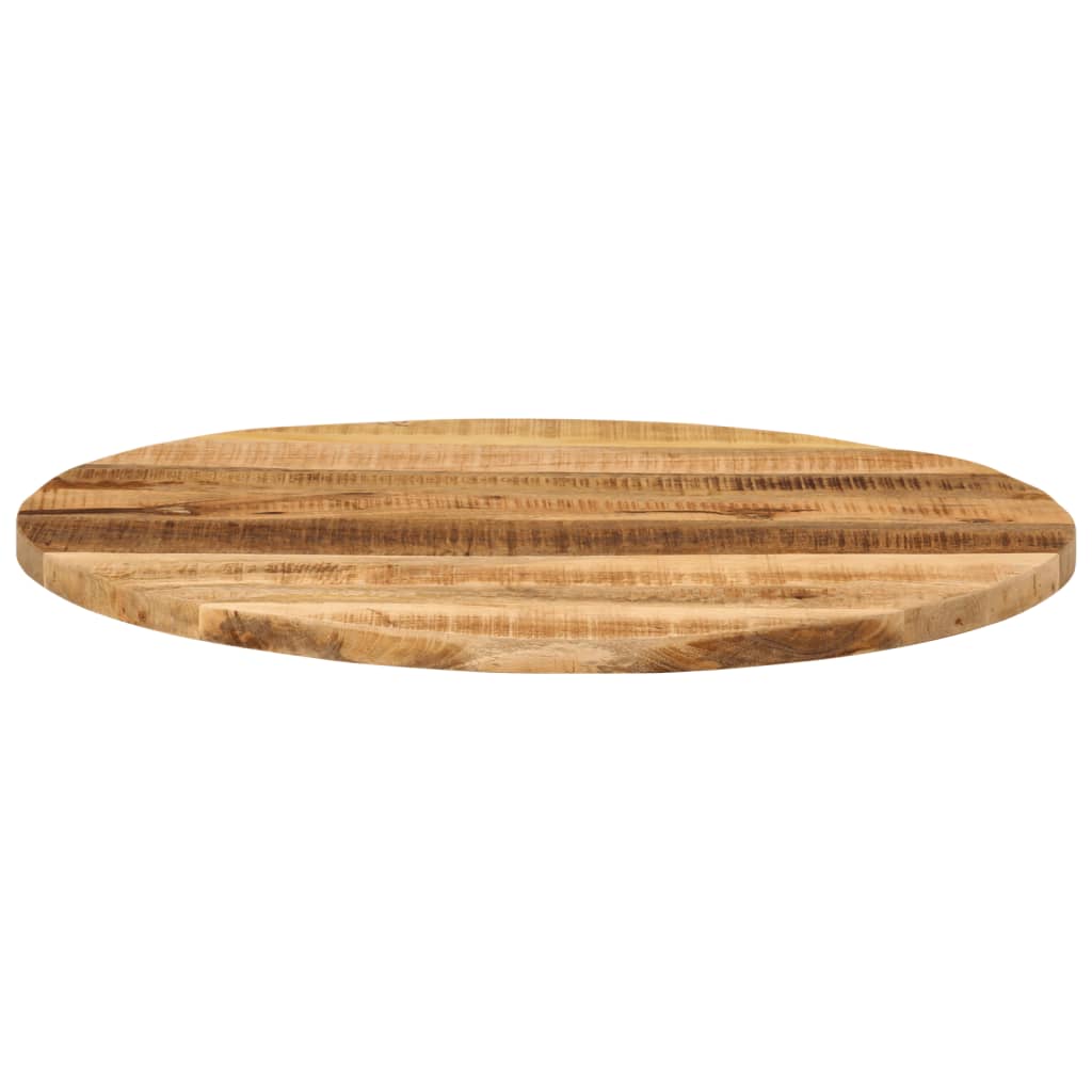 bordplade Ø70x1,5 cm rund massivt ru mangotræ