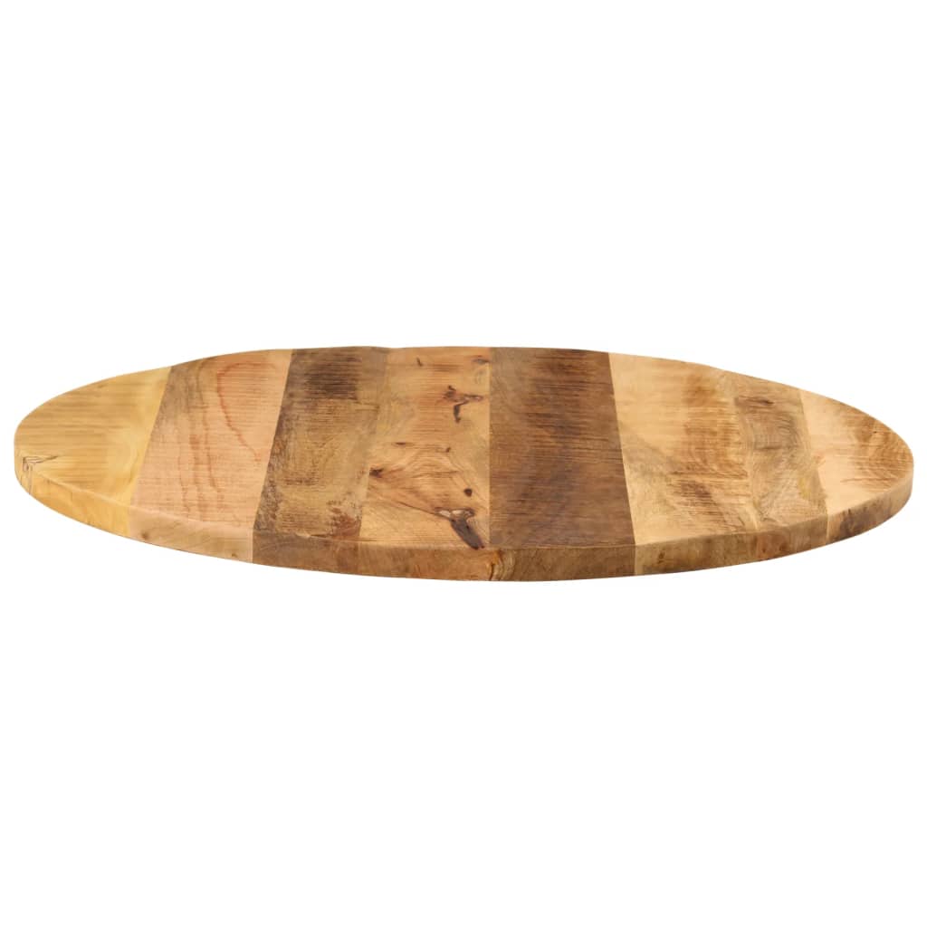 bordplade Ø70x1,5 cm rund massivt ru mangotræ