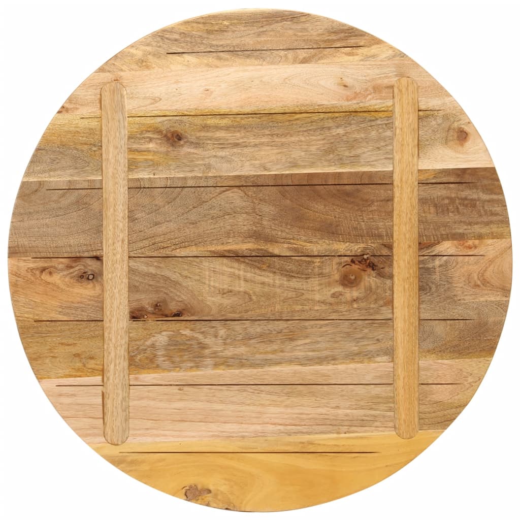 bordplade Ø70x1,5 cm rund massivt ru mangotræ