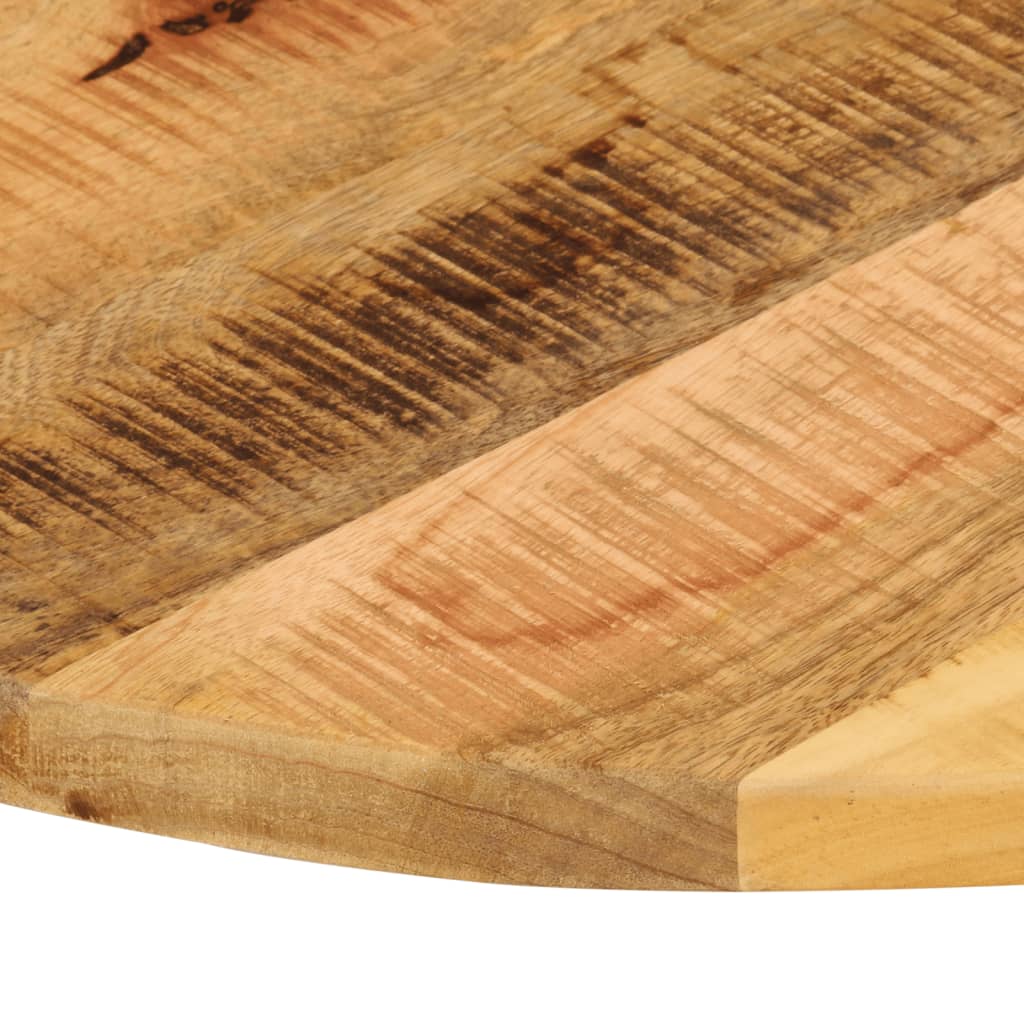 bordplade Ø70x1,5 cm rund massivt ru mangotræ