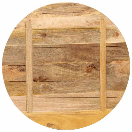 bordplade Ø80x1,5 cm rund massivt ru mangotræ