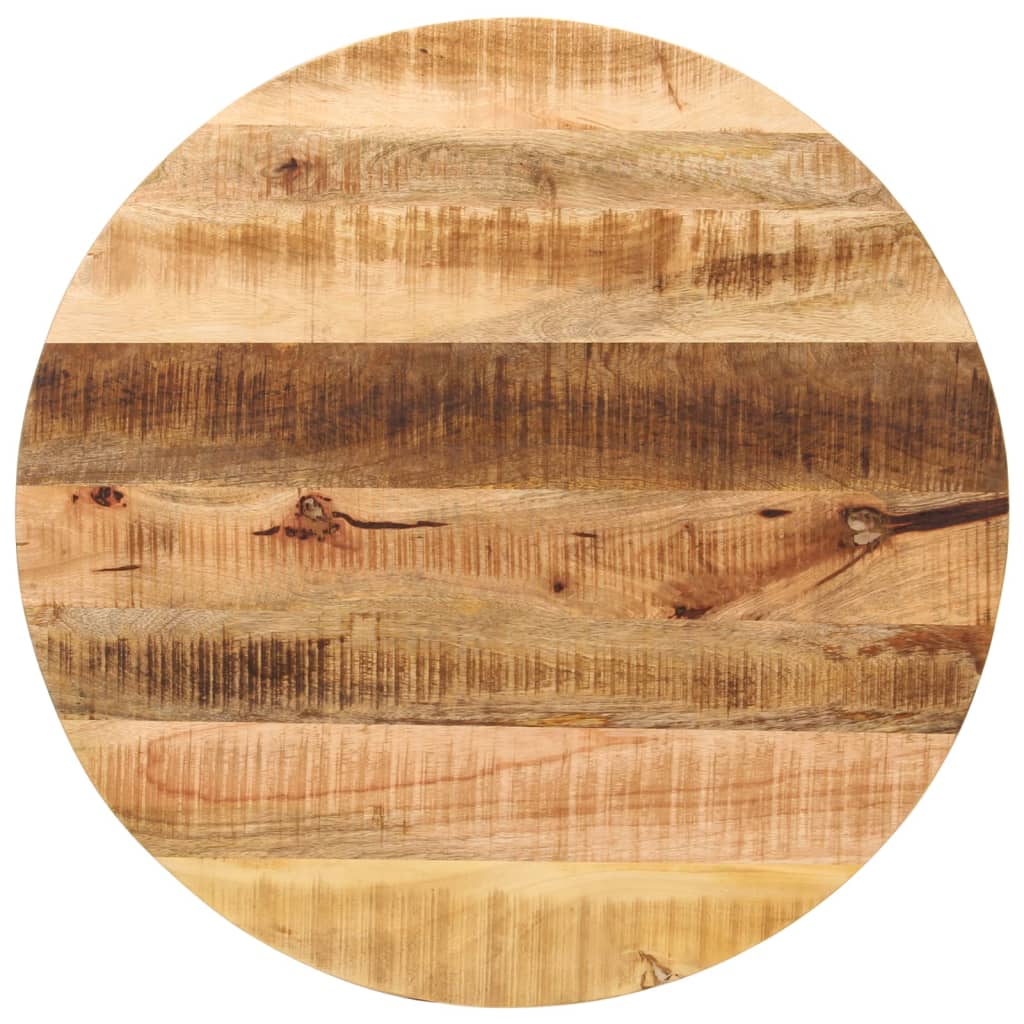 bordplade 80x3,8 cm rund massivt ru mangotr
