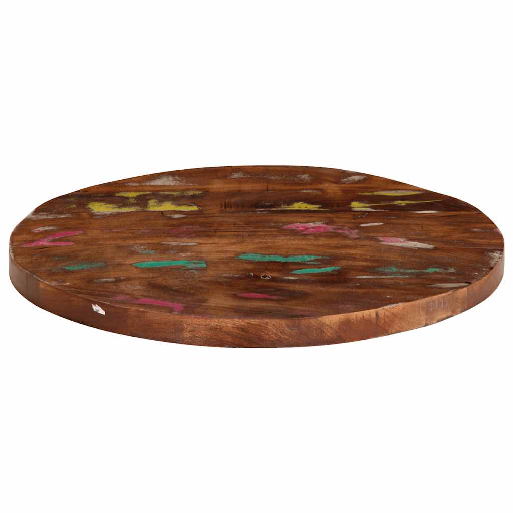 bordplade Ø40x1,5 cm rund massivt genbrugstræ