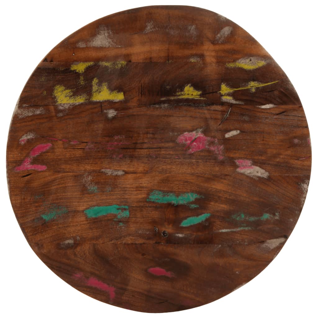 bordplade 60x1,5 cm rund massivt genbrugstr