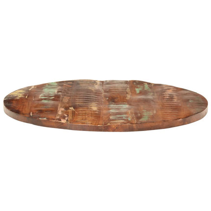 bordplade Ø80x3,8 cm rund massivt genbrugstræ