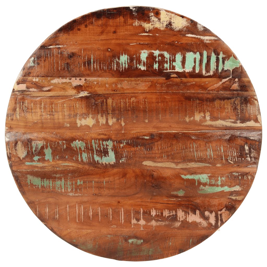 bordplade 90x2,5 cm rund massivt genbrugstr
