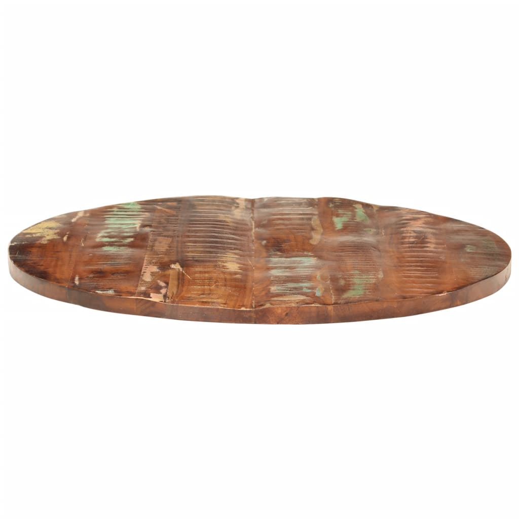 bordplade Ø90x3,8 cm rund massivt genbrugstræ