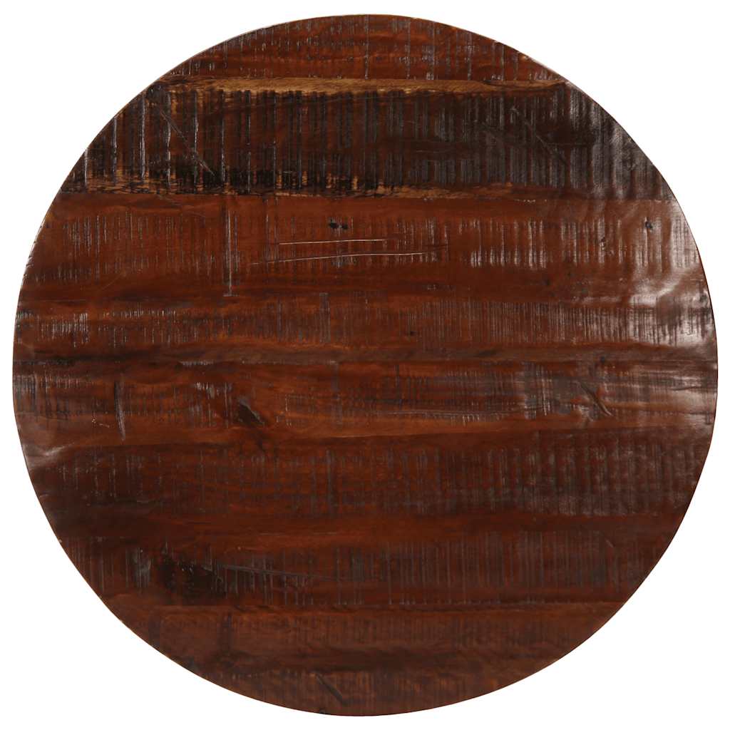 bordplade 80x2,5 cm rund massivt genbrugstr