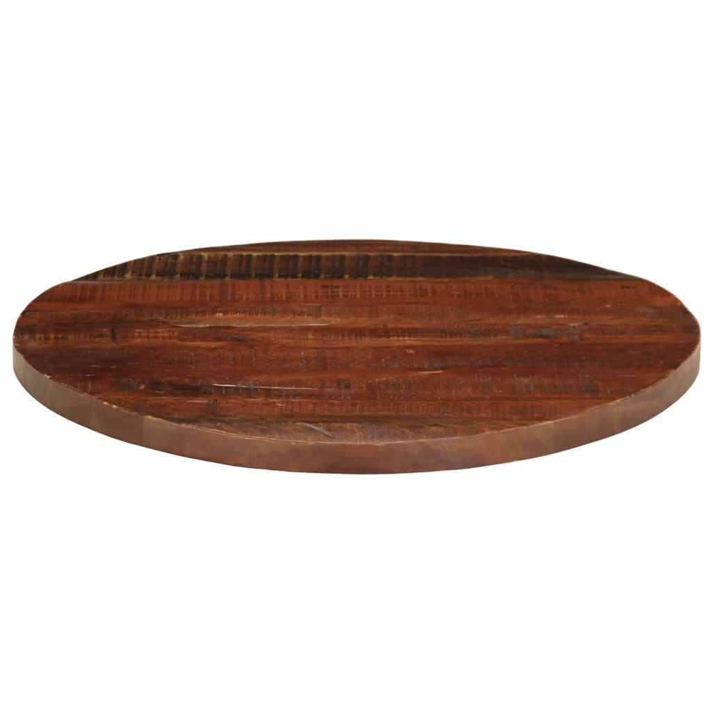 bordplade Ø90x3,8 cm rund massivt genbrugstræ