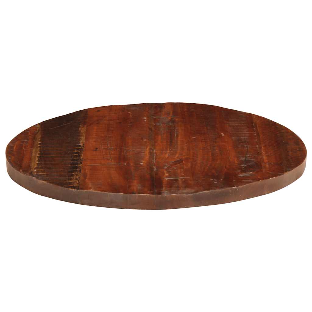bordplade Ø90x3,8 cm rund massivt genbrugstræ