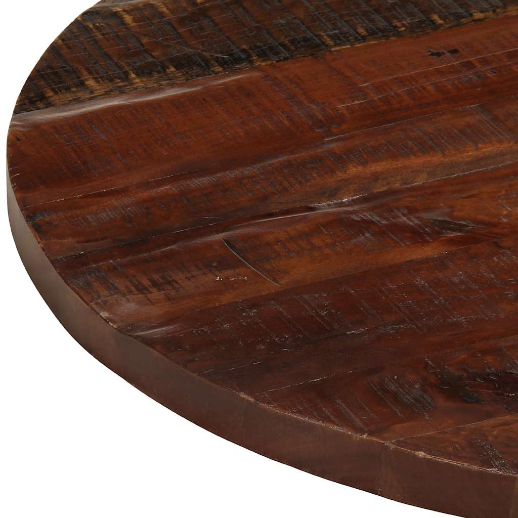 bordplade Ø90x3,8 cm rund massivt genbrugstræ