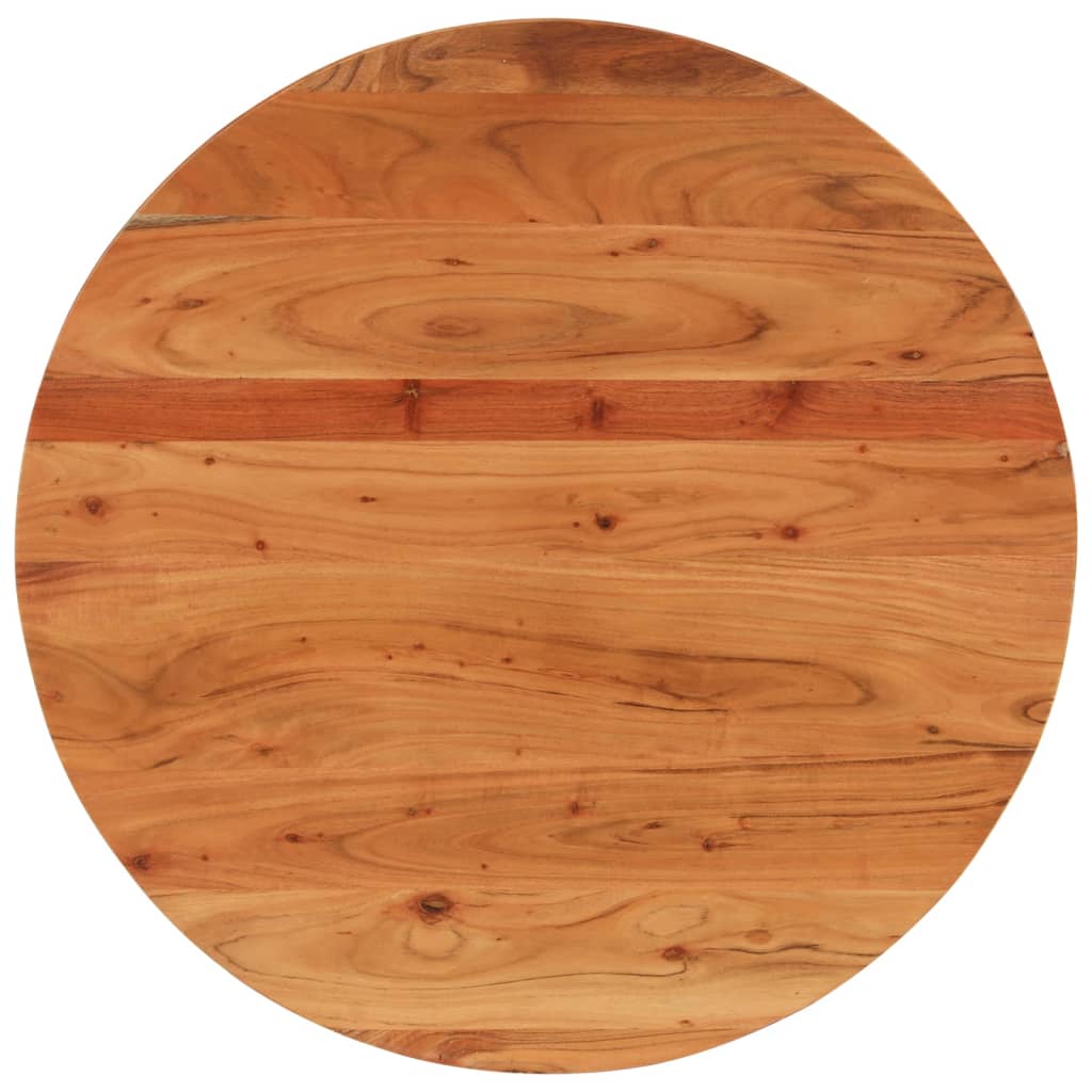 bordplade 80x2,5 cm rund massivt akacietr