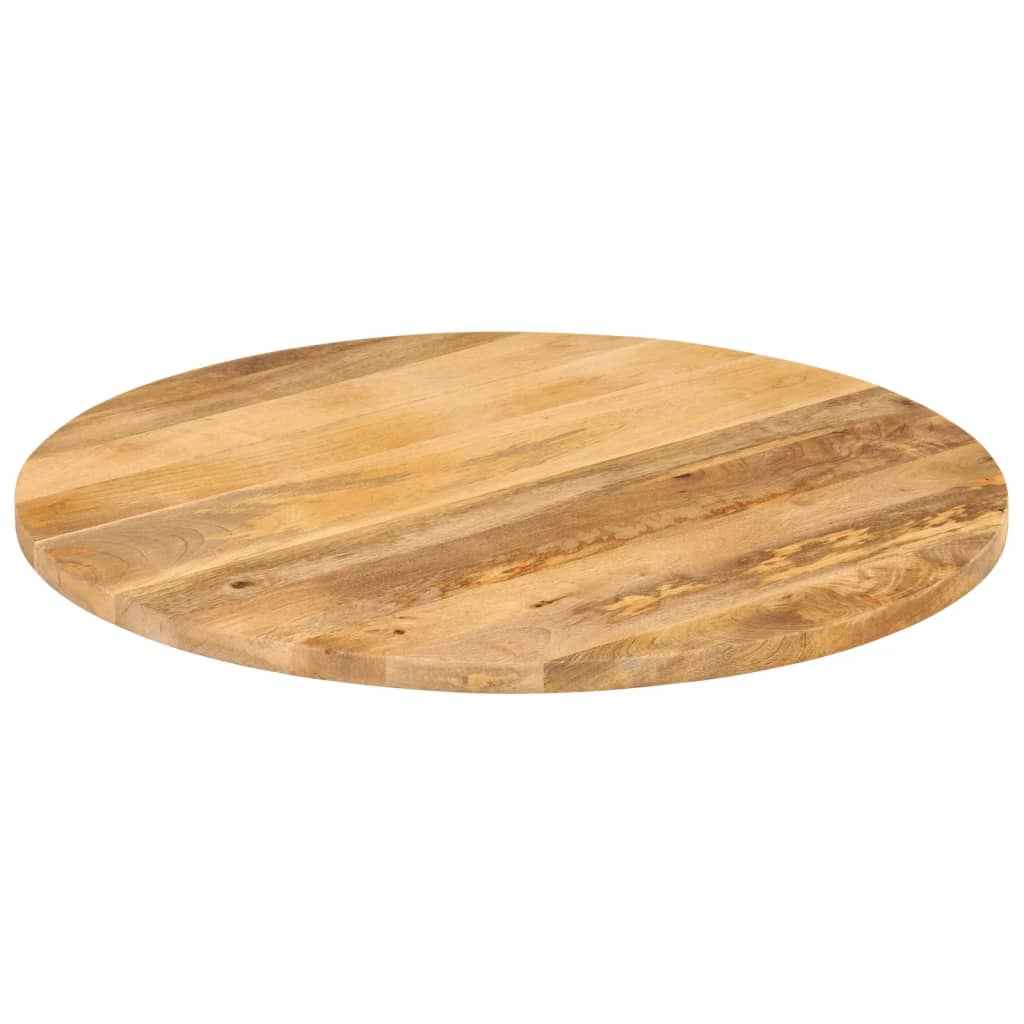 bordplade Ø70x3,8 cm rund massivt mangotræ