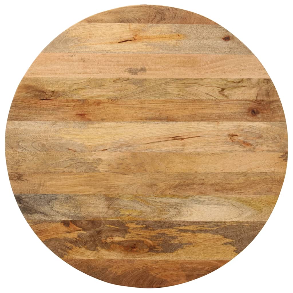 bordplade 90x2,5 cm rund massivt mangotr