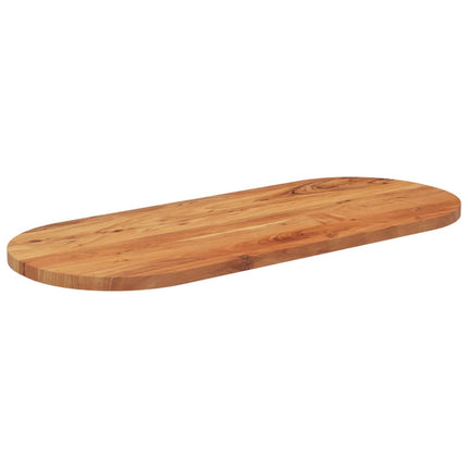 bordplade 140x60x2,5 cm oval massivt akacietræ