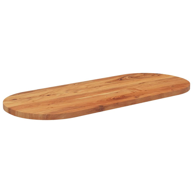 bordplade 140x60x2,5 cm oval massivt akacietræ