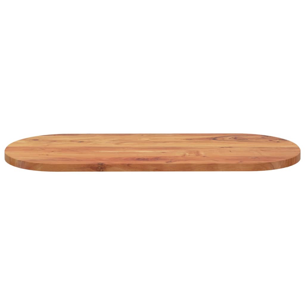 bordplade 140x60x2,5 cm oval massivt akacietræ