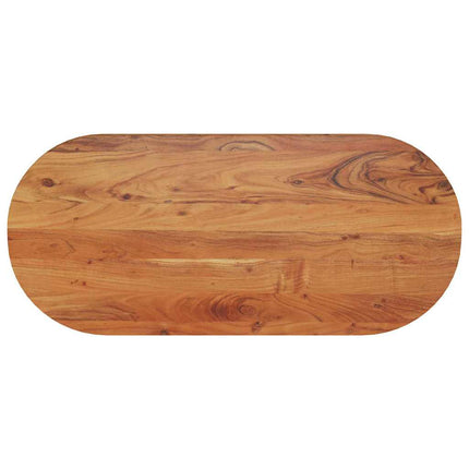 bordplade 90x40x3,8 cm oval massivt akacietræ