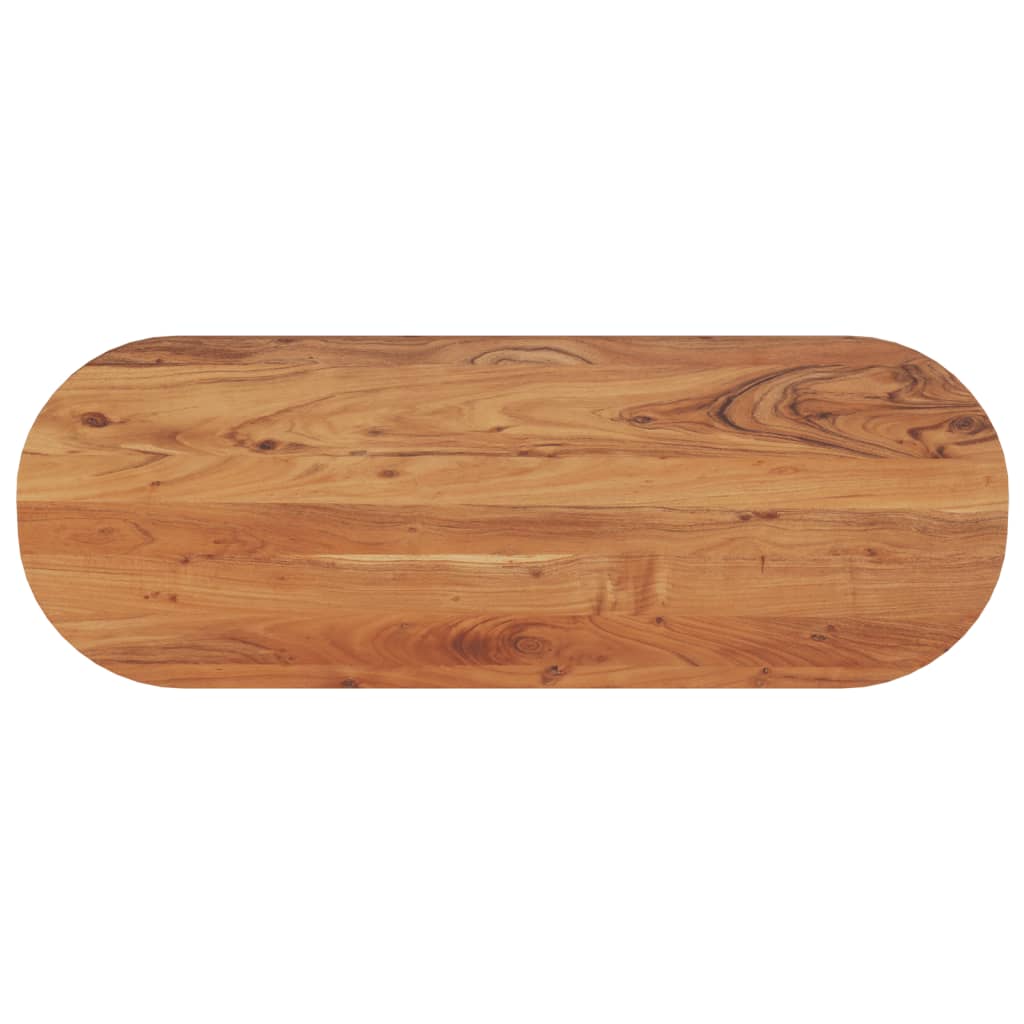 bordplade 140x50x3,8 cm oval massivt akacietr