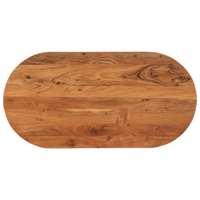 bordplade 120x60x3,8 cm oval massivt akacietræ
