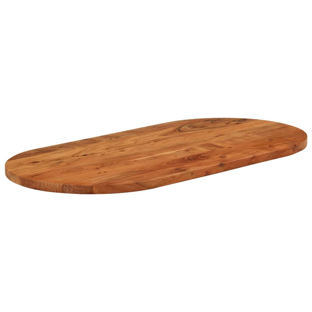 bordplade 120x60x3,8 cm oval massivt akacietræ
