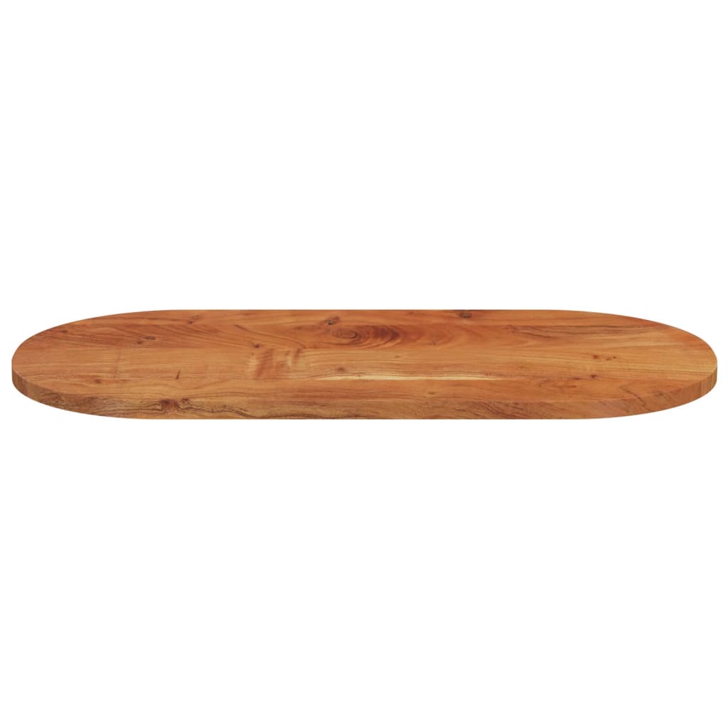 bordplade 120x60x3,8 cm oval massivt akacietræ