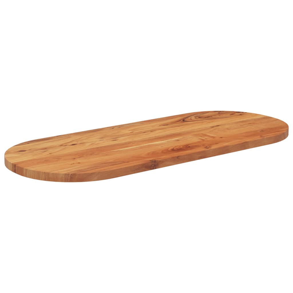 bordplade 140x60x3,8 cm oval massivt akacietræ