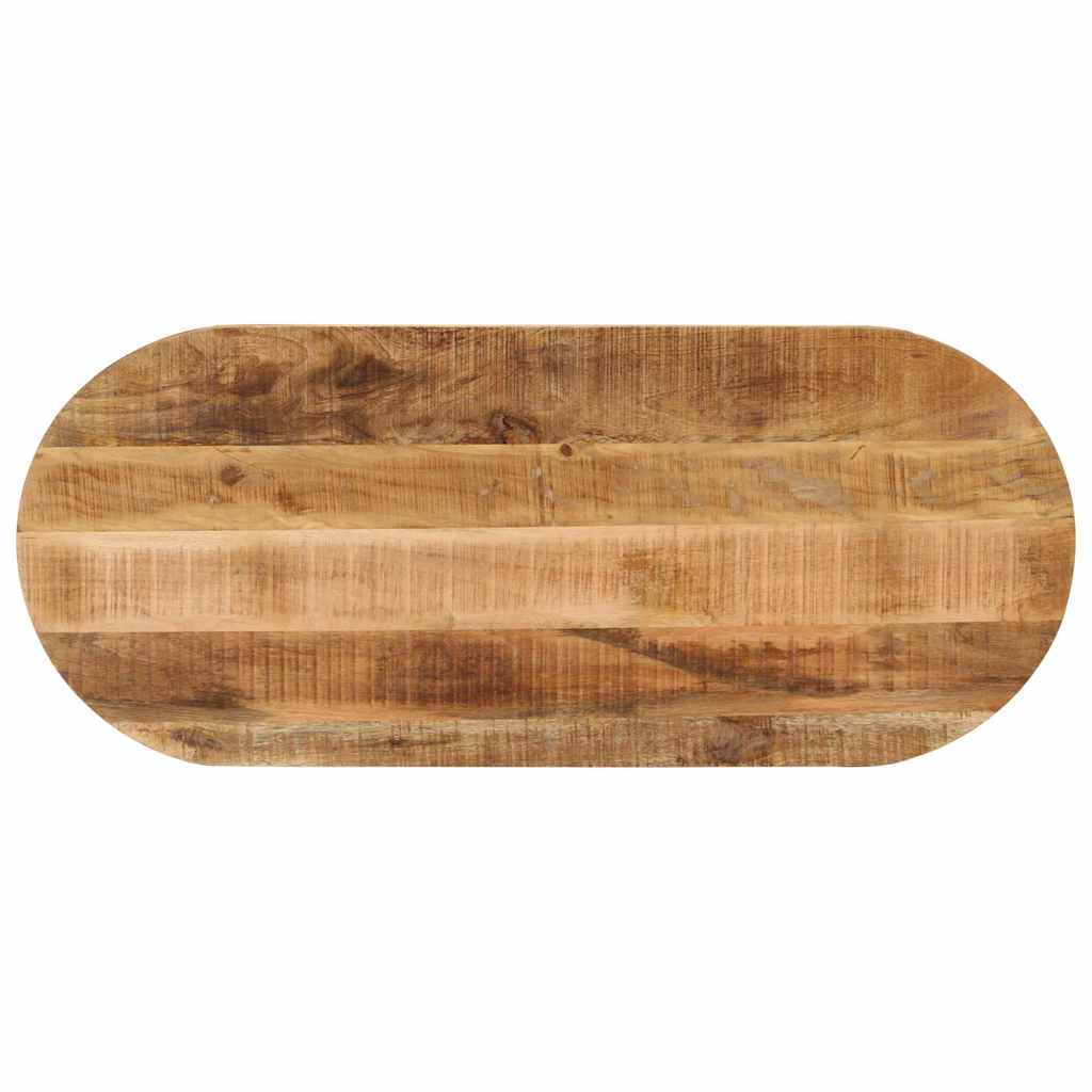 bordplade 80x40x2,5 cm oval massivt ru mangotræ billede