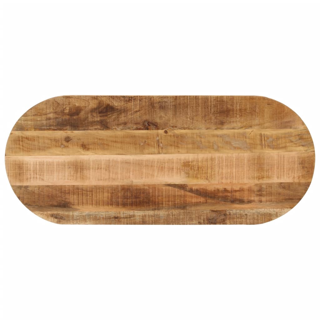 Bordplade 140X60X2,5 Cm Oval Massivt Ru Mangotræ Ru Mangotræ (Naturligt) - 110 x 40 cm / 25 mm