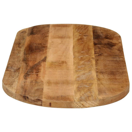 bordplade 120x50x2,5 cm oval massivt ru mangotræ