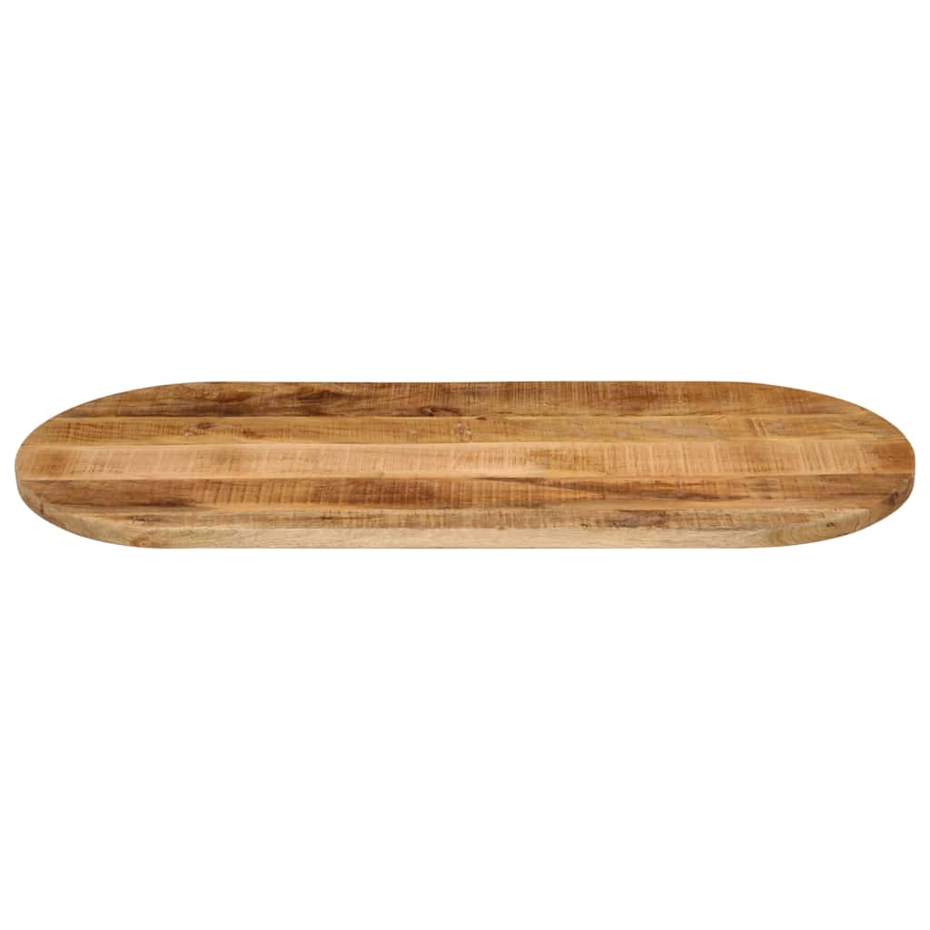 bordplade 140x60x2,5 cm oval massivt ru mangotræ